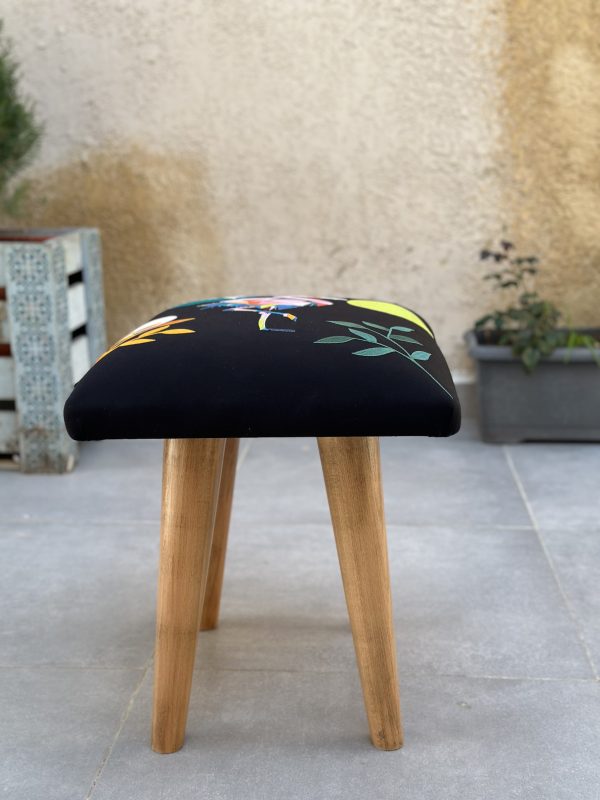 Digital Embroidered Stool - Flamingo - Image 2