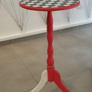 Hand Painted Wooden High Table - Chess