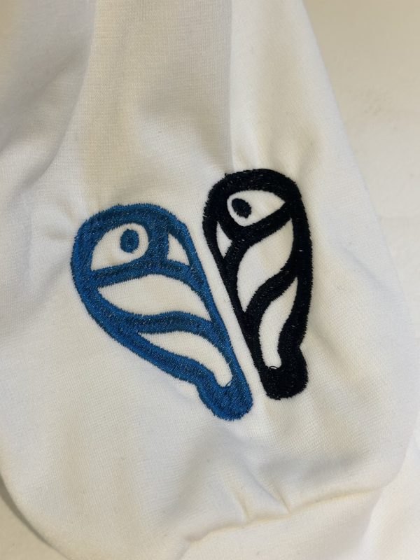 Cotton Fleece Embroided Long Hoodie - Love is declared - Image 3