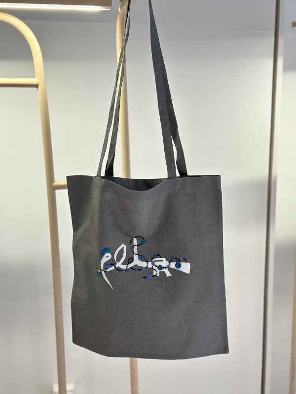 Printed & Hand Embroidered Tote Bag - Salam