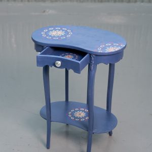 Hand Painted Wooden High Table with Drawer - Chronicle