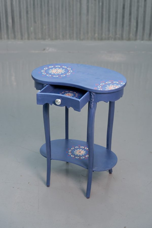 Hand Painted Wooden High Table with Drawer - Chronicle