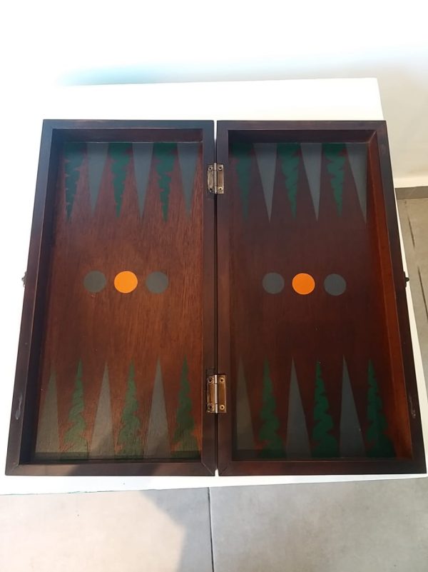 Hand Painted Wooden Backgammon Board Game –Deer - Image 4